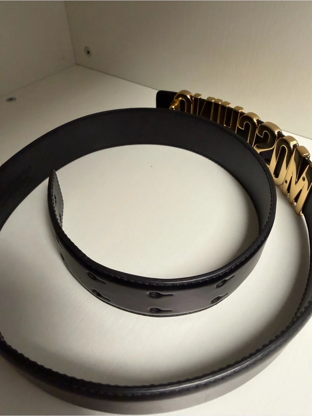 Moschino black leather